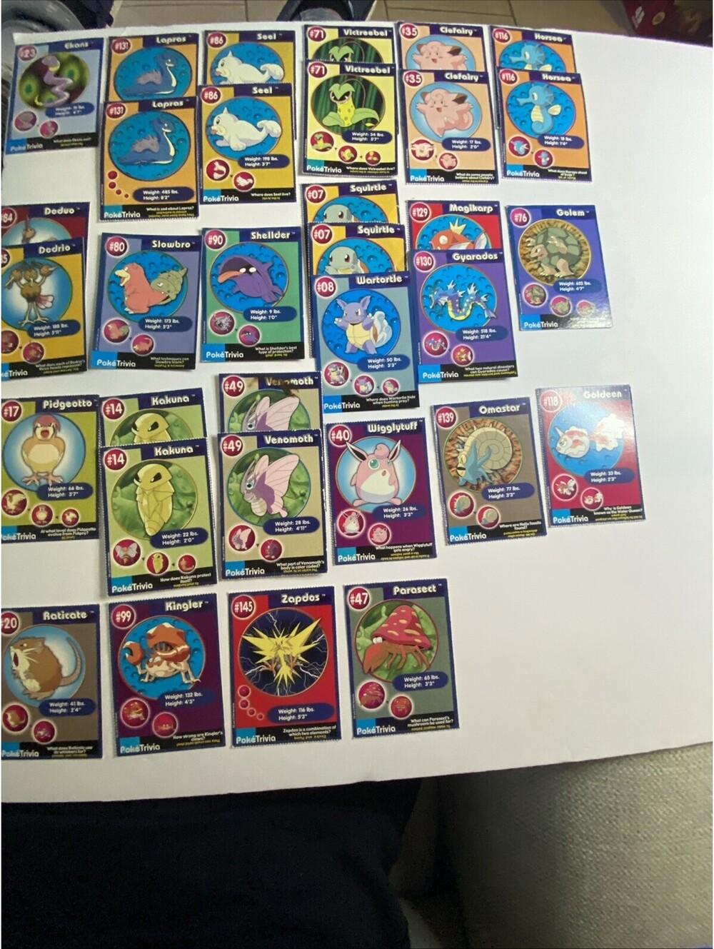 Lot 33 1999 Burger King Pokemon Movie Pocket Trivia Cards